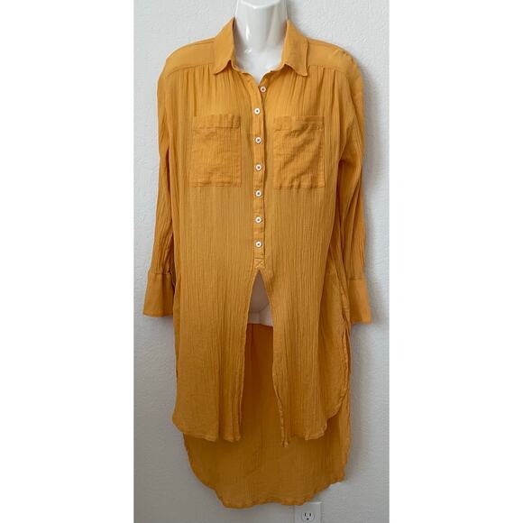 Anthropologie Women Button Down Tunic, Duster, Swimsuit Cover Up Top - Size XS - Picture 3 of 8